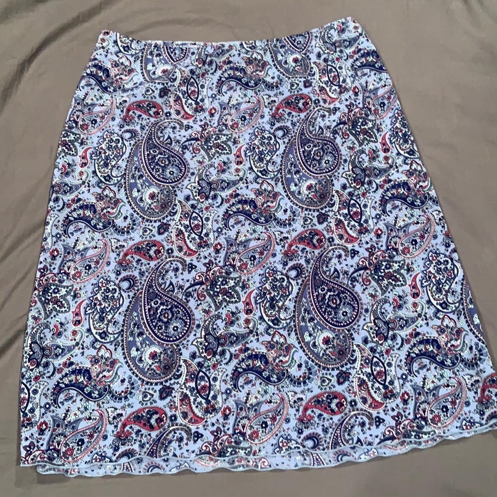 Paisley Pale Blue Skirt